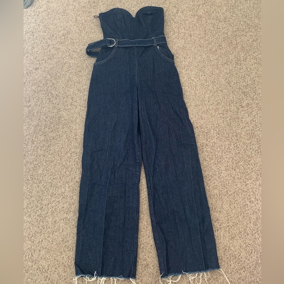 Zara Pants - Zara Dark Indigo Denim Jumpsuit Size S